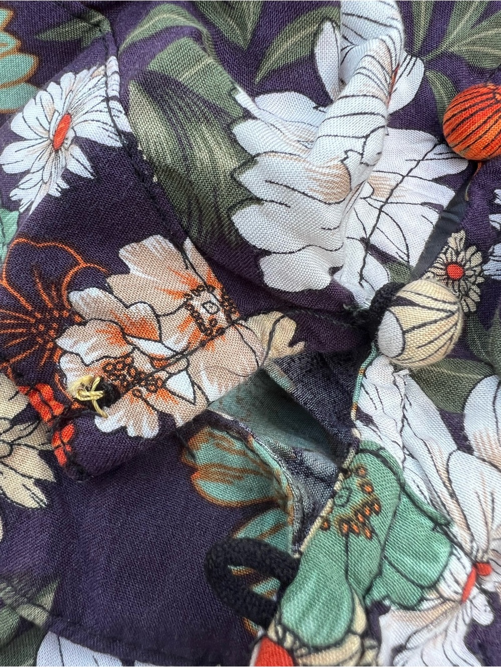 Natural Life Patti Floral Wide-Leg Jumpsuit Boho Size XL - Picture 6 of 8